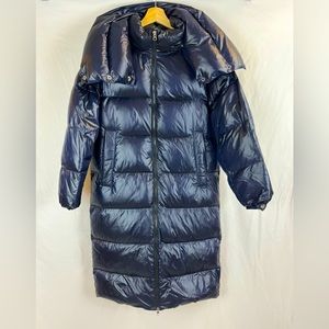Zara Down Puffer Jacket | Size M | color navy blue
